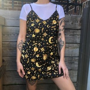 VINTAGE 90s 🤩 sun moon & star slip dress ✨🌙